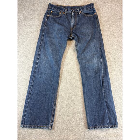 Vintage Y2K Levis 505 Red Tab Jeans Mens 32x30 Blue Straight Streetwear Casual - Picture 1 of 8